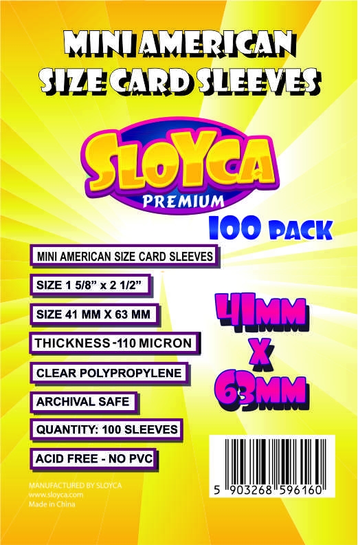 SLOYCA Koszulki Mini American Premium (41x63mm) 100 szt..