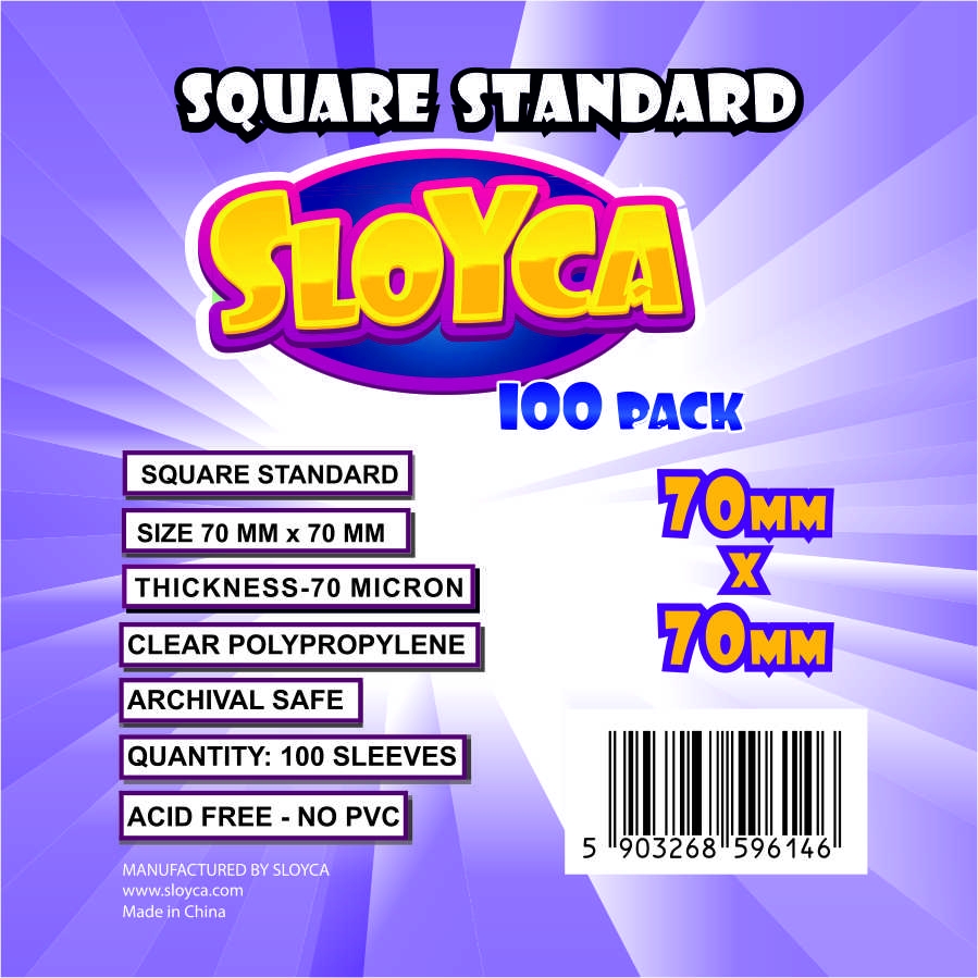 SLOYCA Koszulki Square Standard (70x70mm) 100 szt..