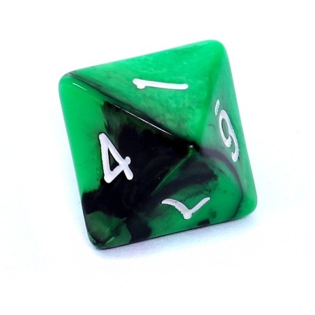 Komplet kości REBEL RPG - Dwukolorowe - Zielono-czarne