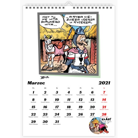Kalendarz Kajko i Kokosz  2021 „ Kultowe strofy woja Wita” (przedsprzedaż)
