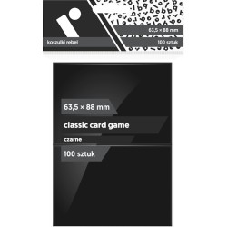 Koszulki na karty Rebel (63,5x88 mm) "Classic Card Game", 100 sztuk, Czarne