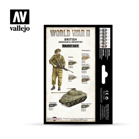 WWII British Armour & Infantry  Paint Set