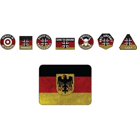 Team Yankee West German: Gaming Set (x20 Tokens, x2 Objectives, x16 Dice)