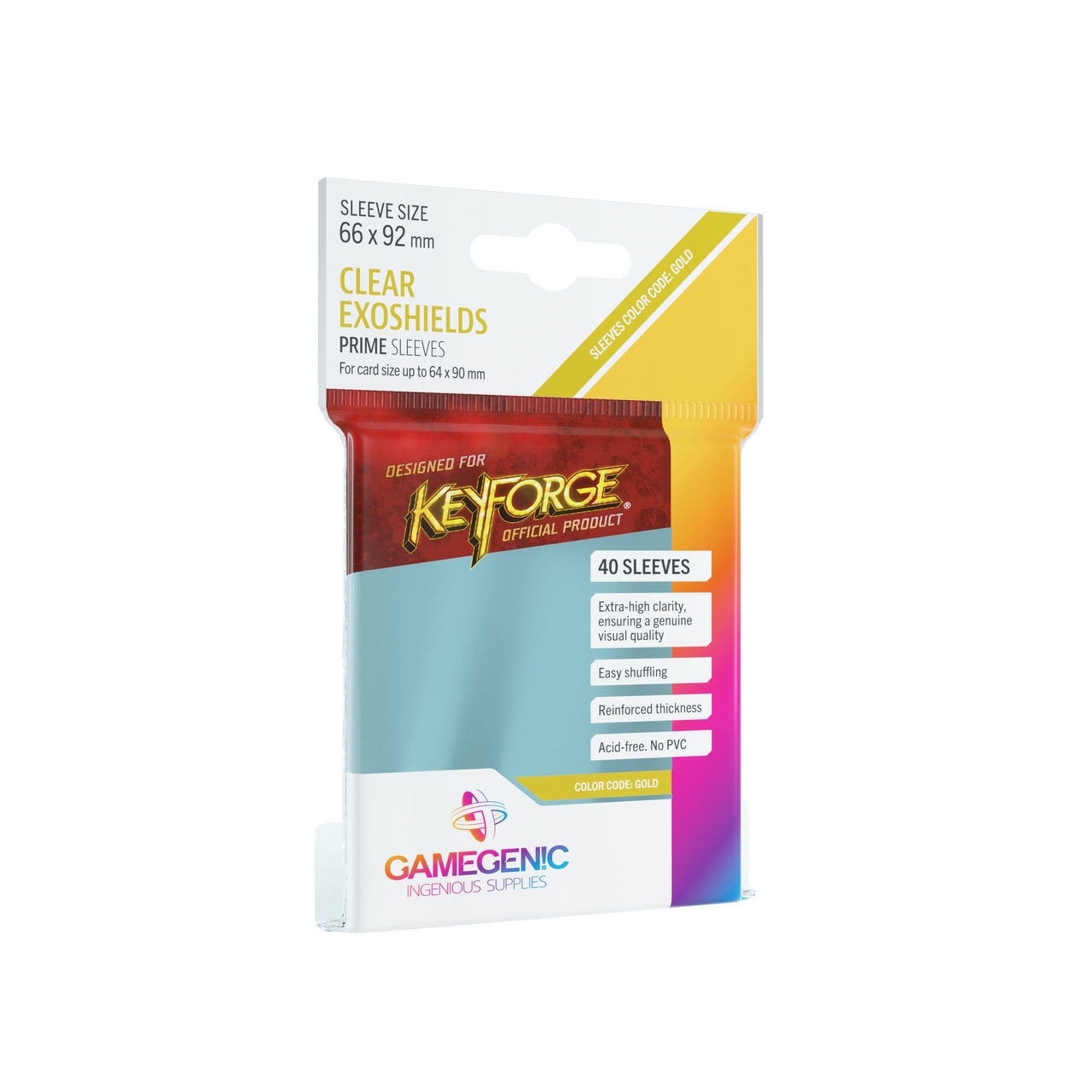 Gamegenic: Prime KeyForge Exoshields Clear (66x92 mm), 40 sztuk