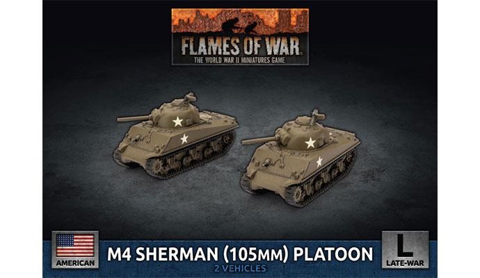 Flames of War: American - M4 Sherman (105mm) Assault Gun Platoon (UBX71)