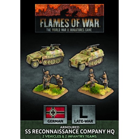 Flames of War: German: Armoured SS Reconnaissance Company HQ (Plastic) (GBX153)