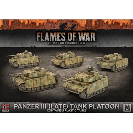Flames of War: Panzer III (Late) Tank Platoon (Plastic) (GBX122)