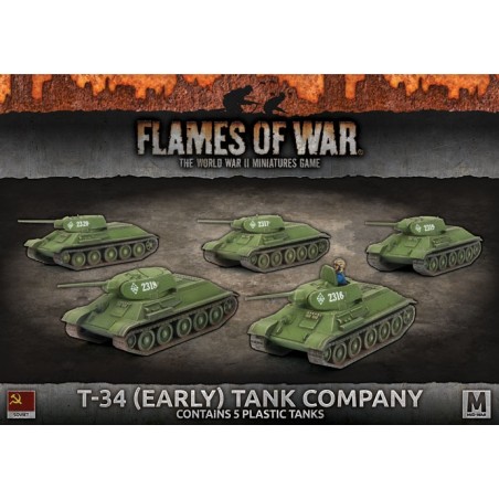Flames of War: T-34 (Early) Tank Company (Plastic) (SBX39)