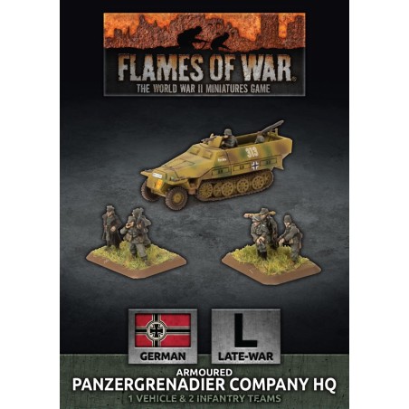 Flames of War: Armoured Panzergrenadier Company HQ (Plastic) (GBX168)