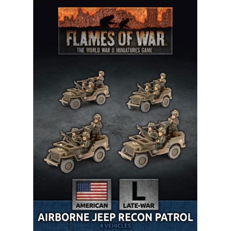 Flames of War: Airborne Jeep Recon Patrol (Plastic) (UBX65)