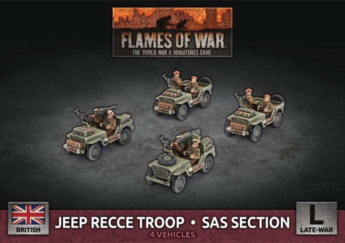 Flames of War: Jeep Recce Troop / SAS Section (Plastic) (BBX73)