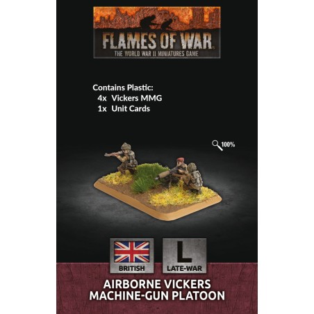 Flames of War: Airborne Vickers Machine-gun Platoon (Plastic) (BR814)