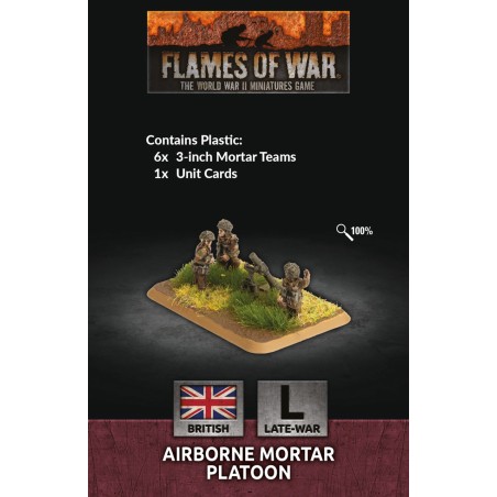 Flames of War: Airborne 3-inch Mortar Platoon (Plastic) (BR815)