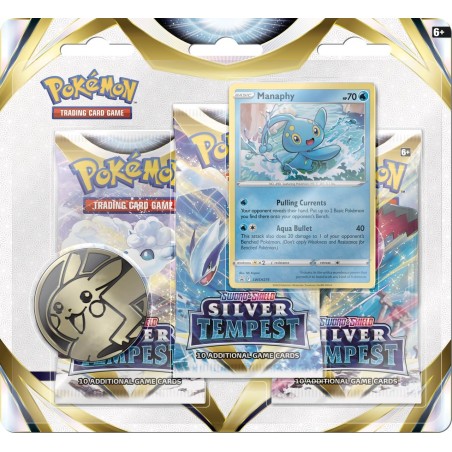 Pokémon TCG: Silver Tempest 3-Pack Blister - Manaphy