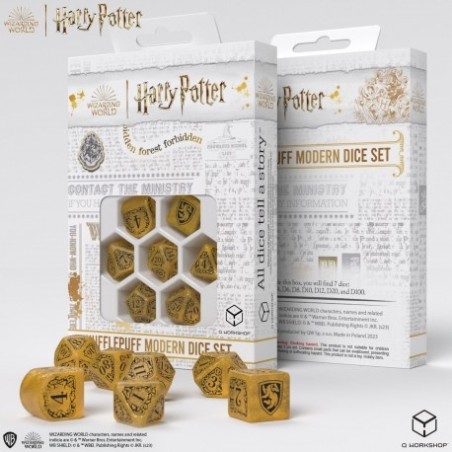 Harry Potter. Zestaw Kości Modern Hufflepuff - Żółty