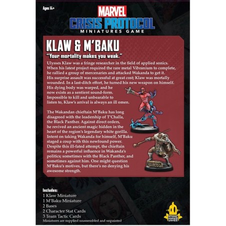 Marvel: Crisis Protocol - Klaw and M’Baku (przedsprzedaż)