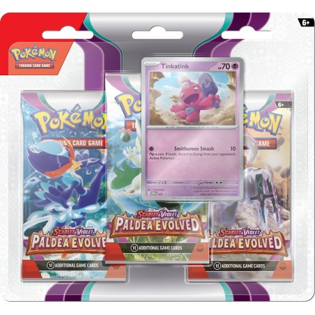 Pokémon TCG: Scarlet & Violet - Paldea Evolved - 3-Pack Blister - Tinkatink