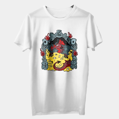 Koszulka "Red Dragon" - Rozmiar S (Biała)